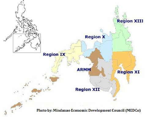 The Island Of Mindanao And Its Regions Download Scientific Diagram
