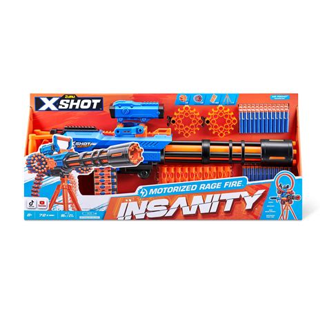 X Shot Insanity Motorized Rage Fire 72 Darts By Zuru For Ages 8 99