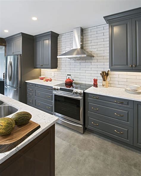 30 Dark Grey Kitchen Cabinets With White Countertops