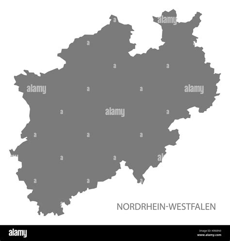 Nordrhein Westfalen Germany Map Grey Stock Photo Alamy