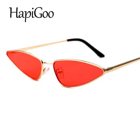 2018 new fashion cat eye sunglasses women men brand small triangular glasses drop shaped