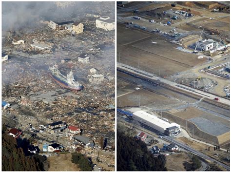 Tohoku Earthquake Damage Before And After