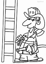 Coloring Fireman Pages Firefighter Printable Hat Drawing Getdrawings Axe Cool2bkids sketch template