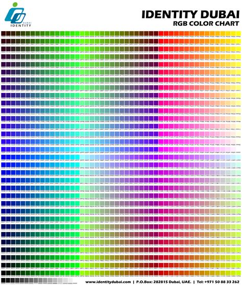 Sample Rgb Color Chart