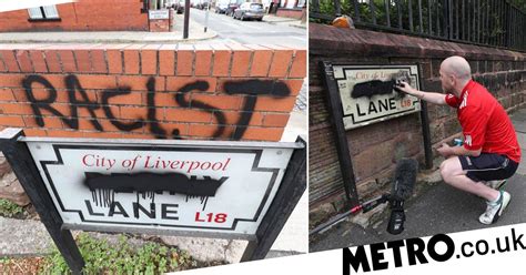 Liverpools Penny Lane Signs Vandalised Over Slave Trade Links Metro News