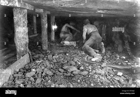 Historic Photo Worker In Coal Mine Ca 1930 Stock Photo Alamy