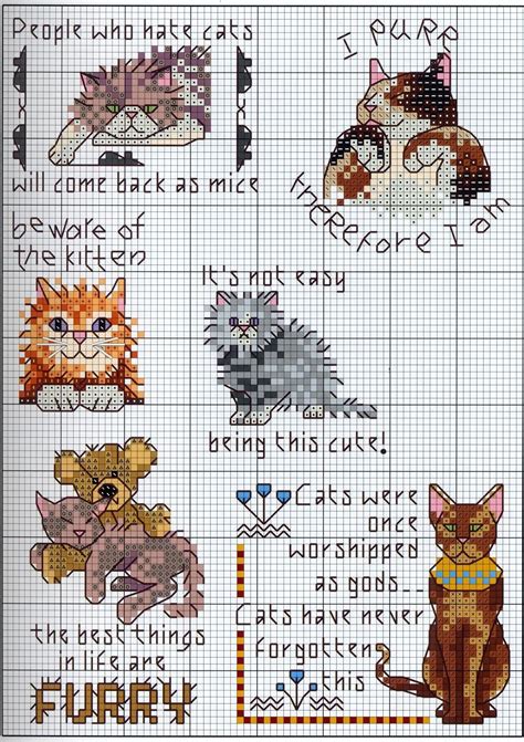 Needle Works Butterfly Cats And Kittens Cross Stitch Patterns