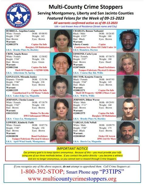 montgomery county crime stoppers featured felons for 09 15 2023 moco motive