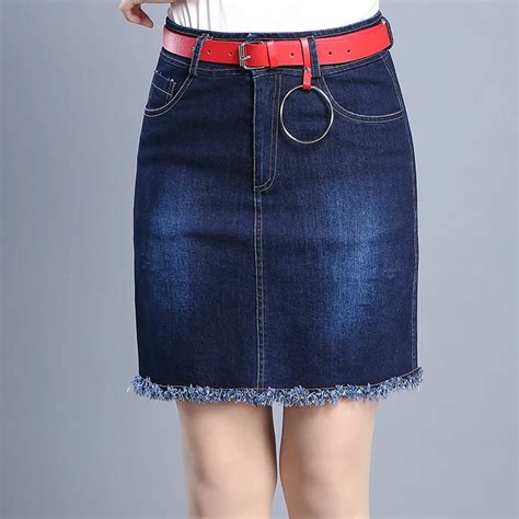 Denim Skirt Women 2017 Summer Casual Split High Waist Short Jeans Skirt Sexy Pencil Skirts