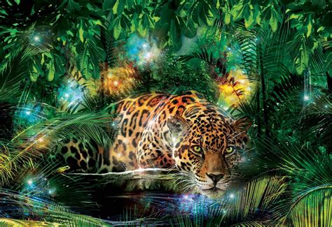 Leopard In Jungle Wall Paper Mural Buy At Europosters