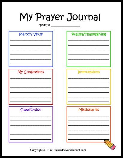 Free Childrens Prayer Printable Blessed Beyond A Doubt