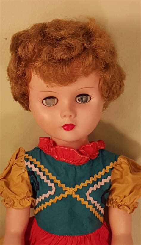 Vintage 1950s Arrow Doll Grocery Store Doll Creepy Doll Vinyl Rubber Doll Plastic Doll