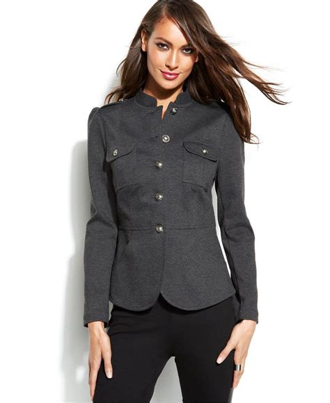 inc international concepts single breasted military jacket macy s sleek outerwear available
