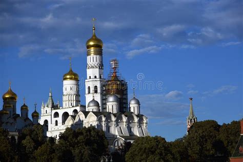 Moscow Kremlin Churches Color Photo Stock Image Image Of Arch Bell