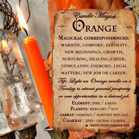 Orange Spell Candles Pack Unscented Mini Taper Candle Magick For Earth Fire Element