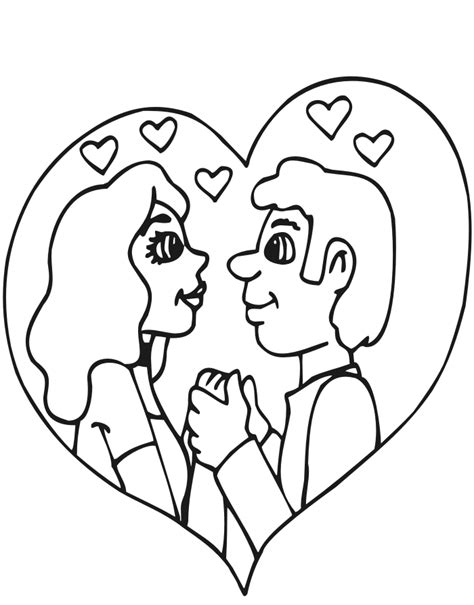 Couples Pictures Colouring Pages