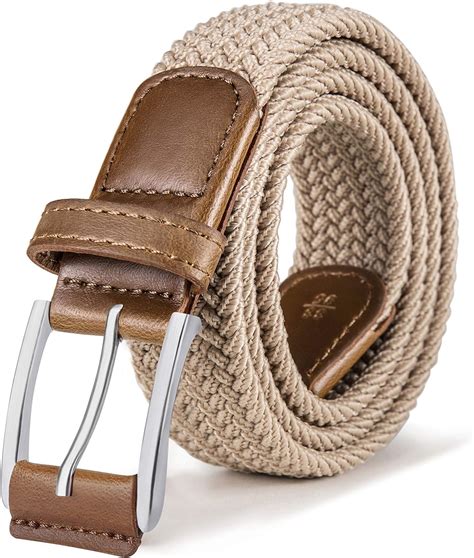 belt men stretch bulliant mens woven stretch braided belt 1 3 8 uk clothing