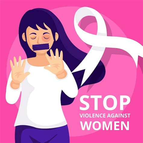 Free Vector Stop Violence Against Woman Illustration