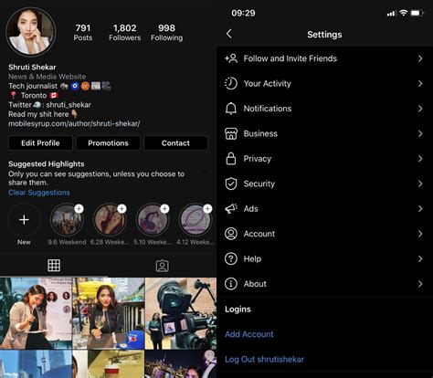 Instagram Rolls Out System Wide Ios 13 Dark Mode Update