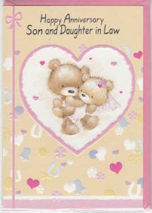 Wishing a lovely marriage anniversary to our son and daughter in law. Anniversaries - Son and Daughter in Law - English Greeting Cards in France