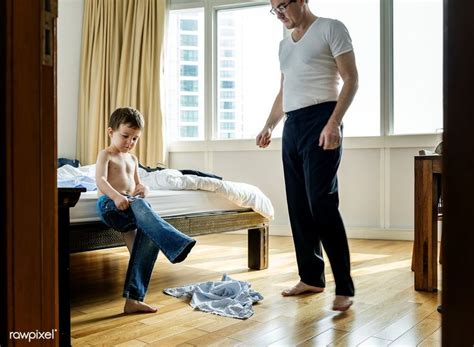 Download Premium Image Of Father Helping Son To Get Dressed 45436 Get Dressed Dress Up Dresses