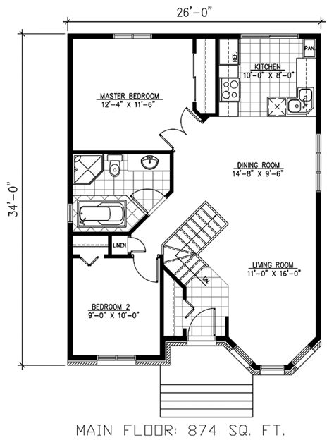 Victorian house plans small and large style floor. House Plan 1785-00149 - Traditional Plan: 874 Square Feet ...