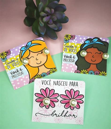 Lembrancinhas Dia Das Mulheres Card C Brinco Promo O Parcelamento Sem Juros