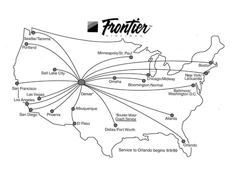 Airline Timetables Frontier Airlines 1999 Annual Report