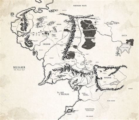 This Lord Of The Rings Middle Earth Map Can Help You Navigate The Rings