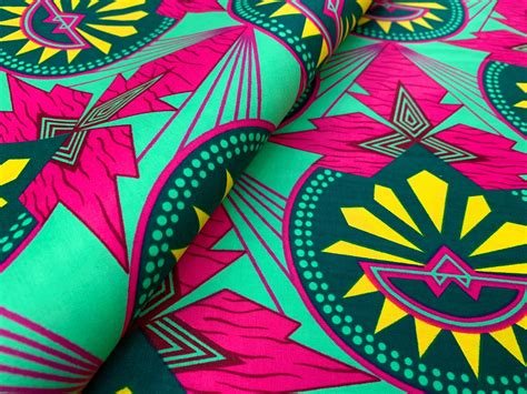 Colorful African Fabric By The Yard Cotton Ankara Print Etsy