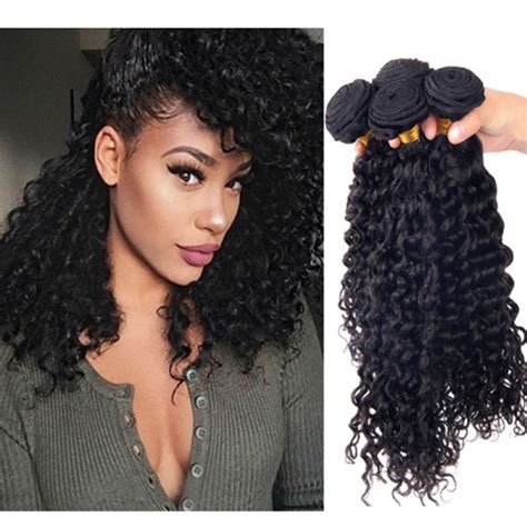 Malaysian Virgin 4 Bundles Curly Hair Weaves Wefts