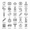 Abstract vector collection of line healthcare and medicine icons ...