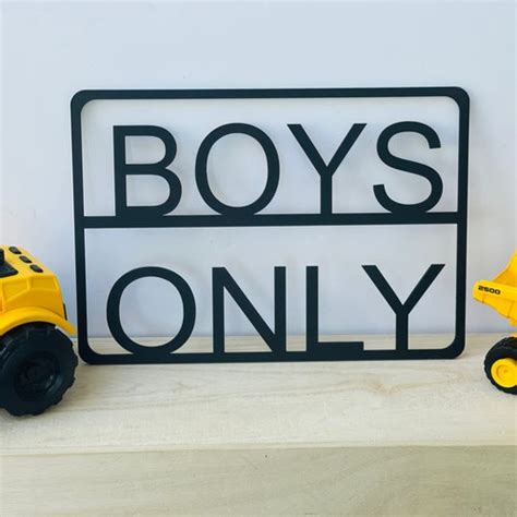 Boys Only Sign Boys Only Cutout Sign Cutout Sign For Boys Etsy