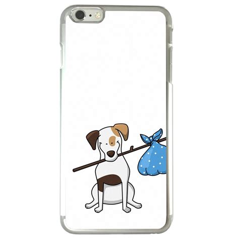 Jack Russel With Hobo Stick And Bag Dog Puppy Cartoon Drawing Apple