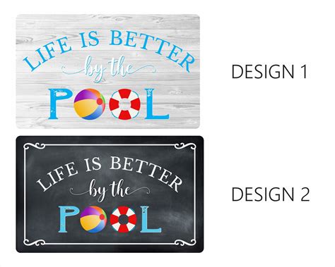 Life Is Better By The Pool Pool Decor Pool Decorations Etsy