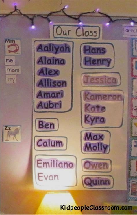 Kidpeople Classroom Start Of School Name Chart Building Is Great Learning