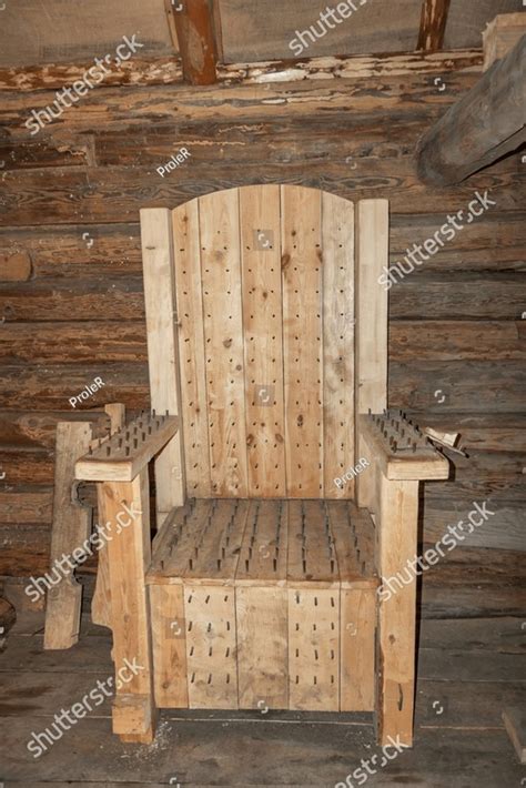 Medieval Torture Chair The Ancient Armchair For Tortures Old Wooden