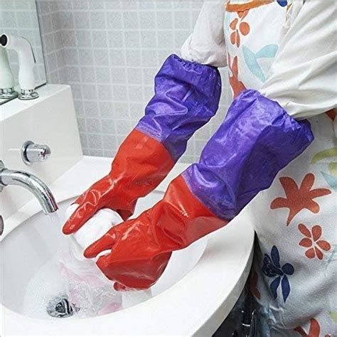 Hookcart Reusable Rubber Latex Multipurpose Household Kitchen Gloves