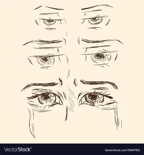 How To Draw Crying Eyes Step By Step