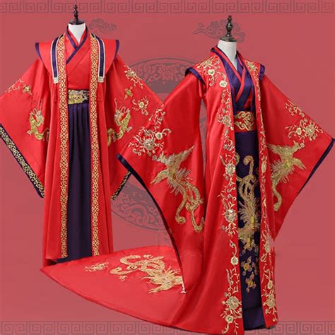 High Quality Zhou Dynasty Traditional Chinese Red Wedding Costume Hanfu