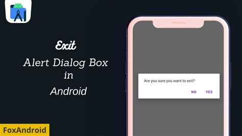 How To Implement Exit Alert Dialog In Android App Android Studio Tutorial Youtube