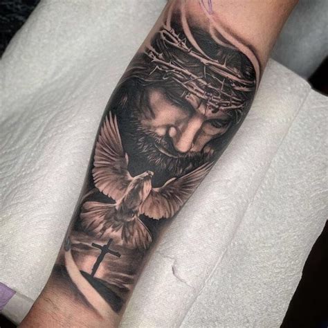 Pin By Gary Meyers On Tattoos Jesus Tattoo Jesus Hand Tattoo Half
