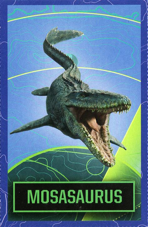 The Mosasaurus Dinosaur Card From The Book Jurassic World Fallen