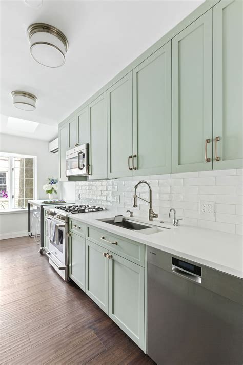 A New Neutral Light Green Kitchen Cabinets Classic Kitchens Green