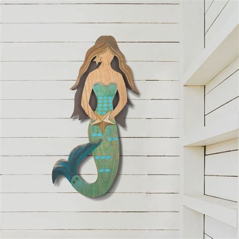 Dovecove Mermaid Wood Wall Décor And Reviews Wayfair