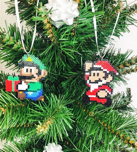 Mario Christmas Decorations Nerdy Tree Ornaments Video Etsy Australia