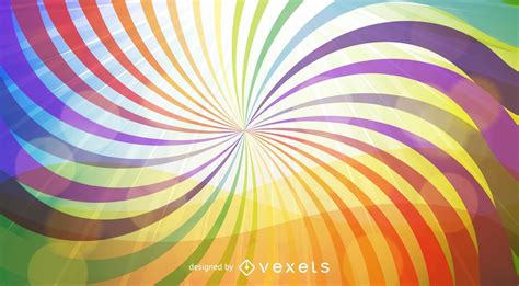 Rainbow Vortex Background With Swirling Lines Vector Download