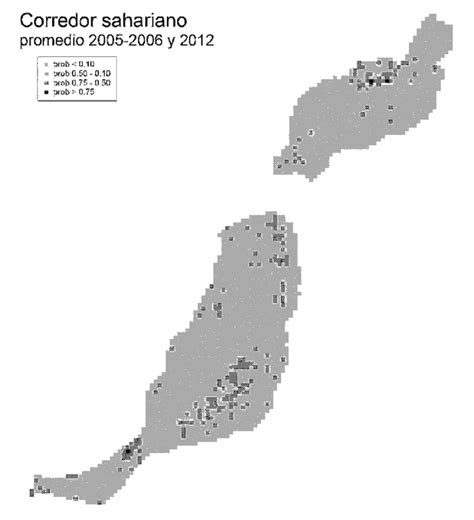 Probabilidad De Ocurrencia Media Del Corredor Sahariano En