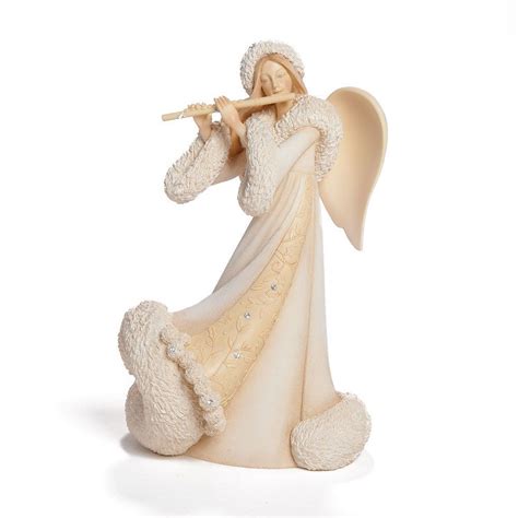 Enesco Foundations T Christmas Angel Playing Flute Figurine 768