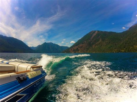 Speedboat On Lake Cushman Olympic Peninsula Travel Dads